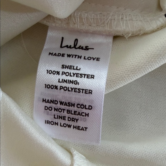 NWT lulus Ivory satin off the shoulder asymmetric mini dress size XS - Picture 8 of 10